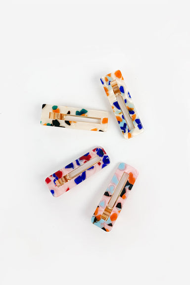 Rectangular Flecked Barrette