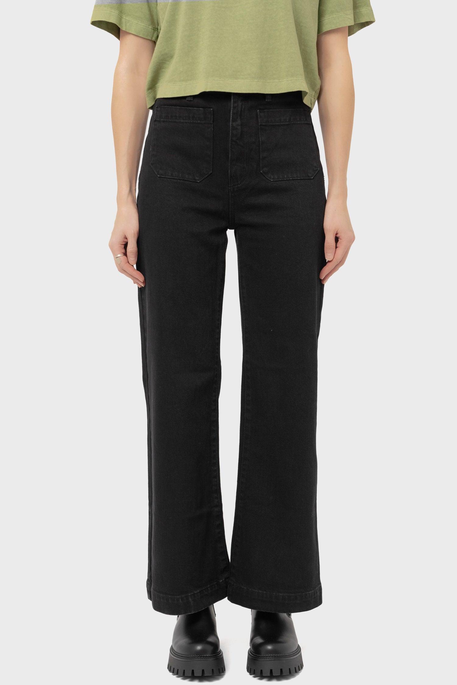Women's Rollas Sailor Jean in Comfort Jet Black