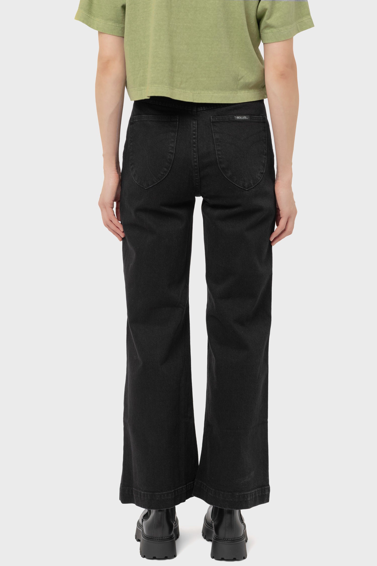 Women's Rollas Sailor Jean in Comfort Jet Black