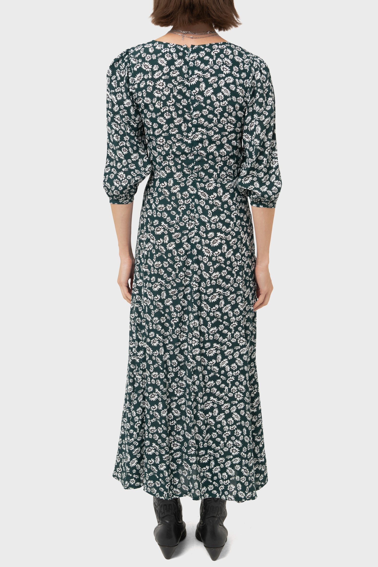 Women's Rue Stiic Maci Split Dress in Teal Daisy Floral