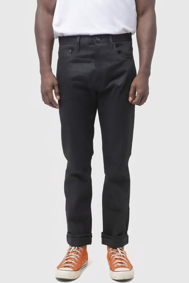 Men's Unbranded Tapered Fit Black Stretch Selvedge
