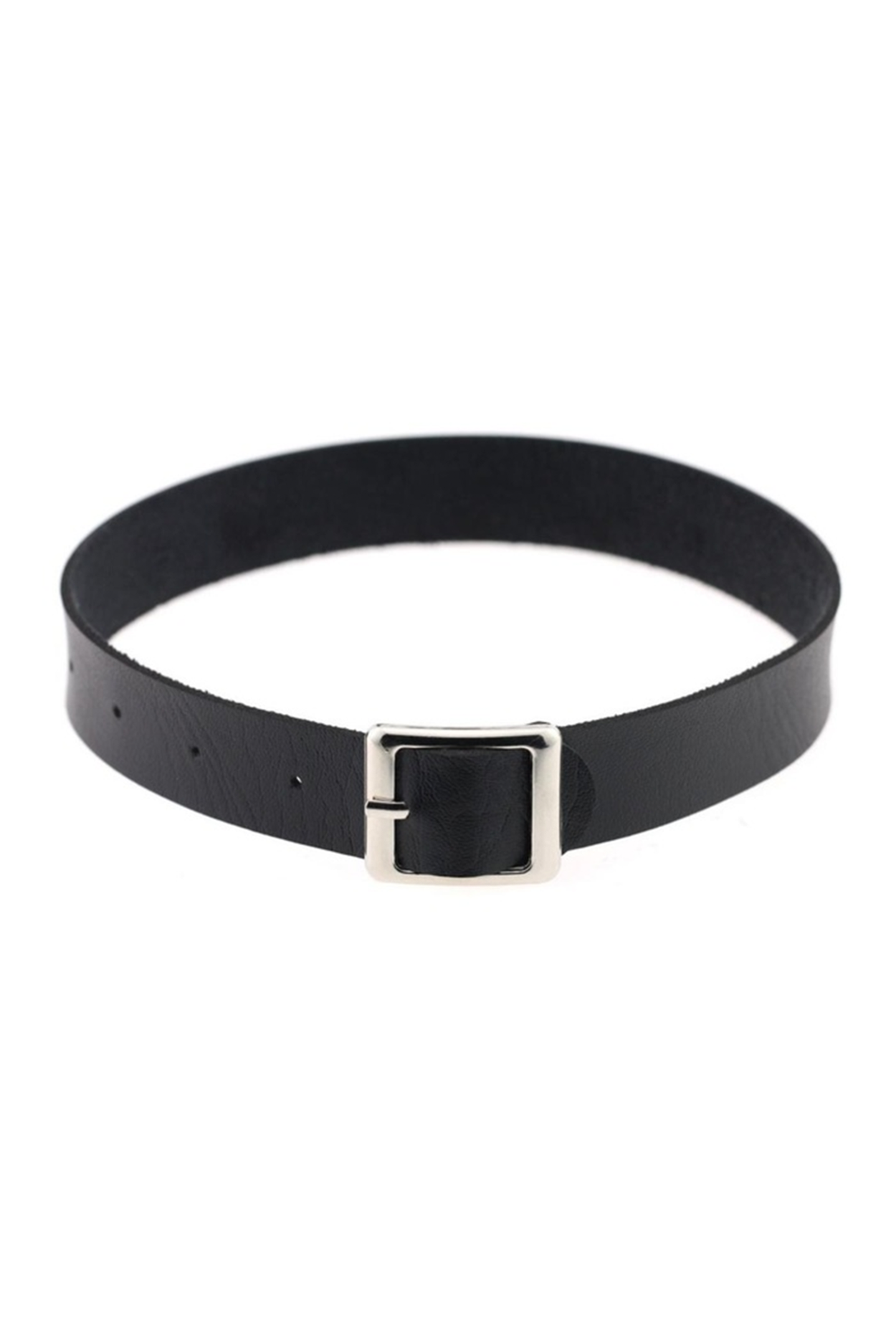 Leatherette Buckle Choker - Philistine