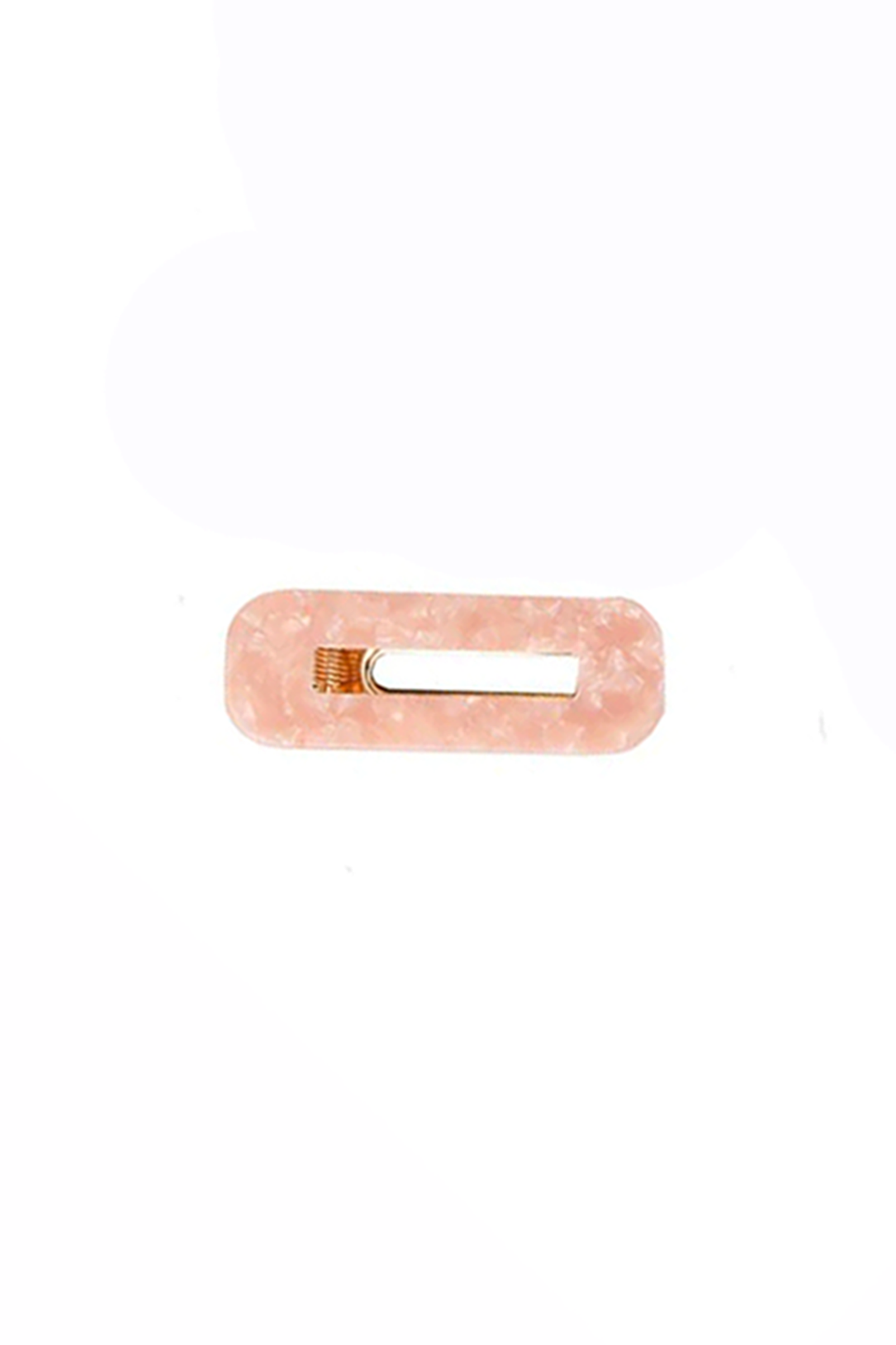 Rectangular Flecked Barrette in Pink