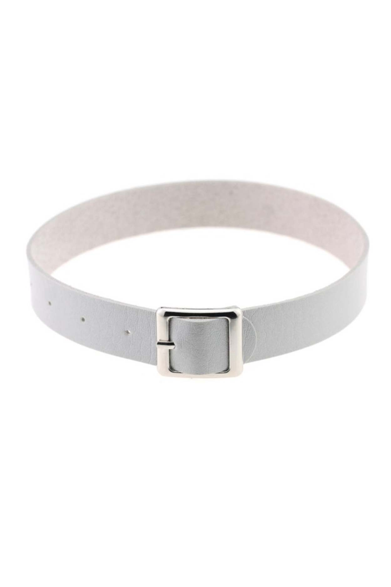 Leatherette Buckle Choker - Philistine