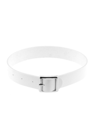 Leatherette Buckle Choker - Philistine