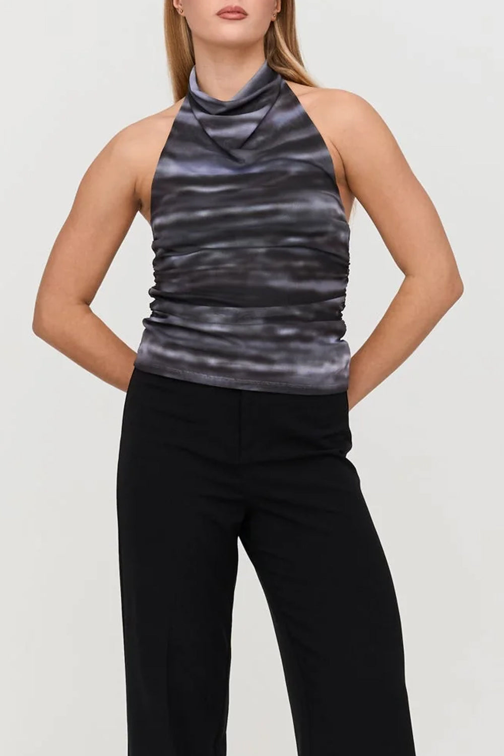 Women's 24 Colours Spacey Mesh Halter Top