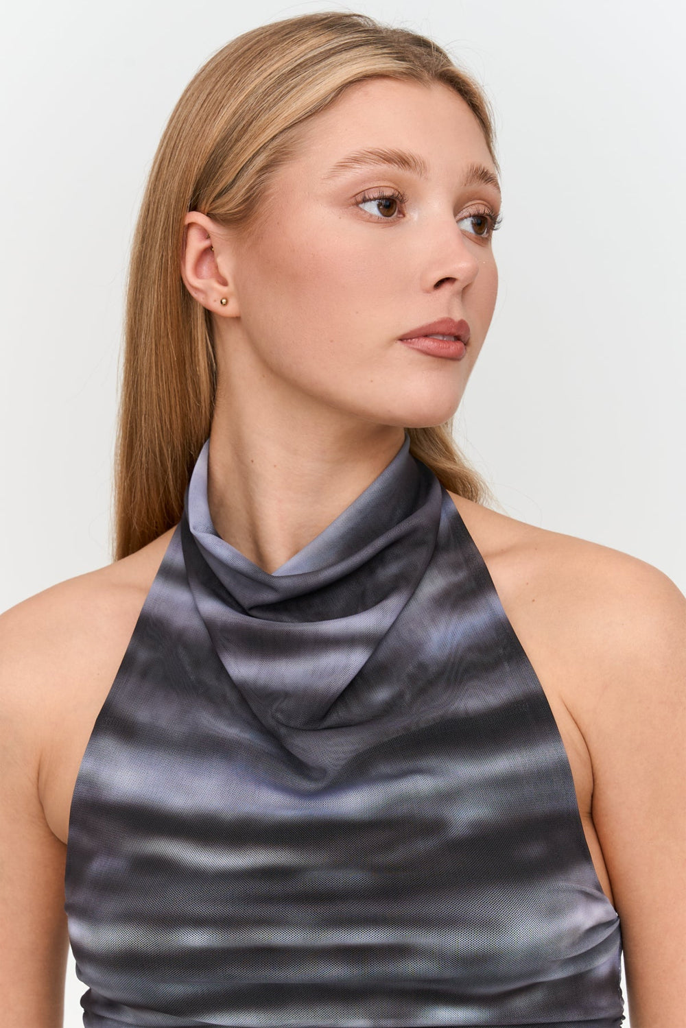 Women's 24 Colours Spacey Mesh Halter Top