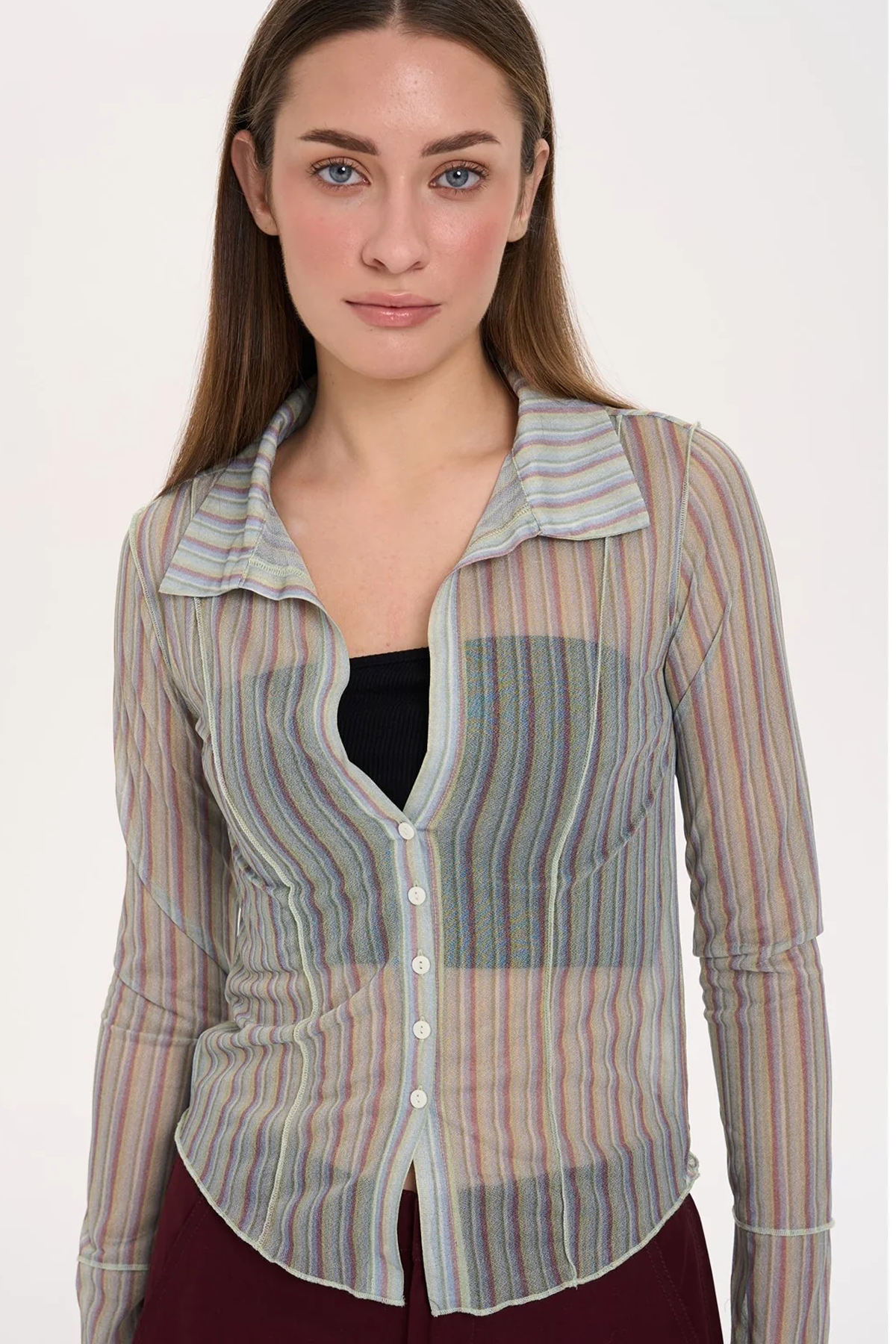 Women's 24 Colours Talize Striped Blouse