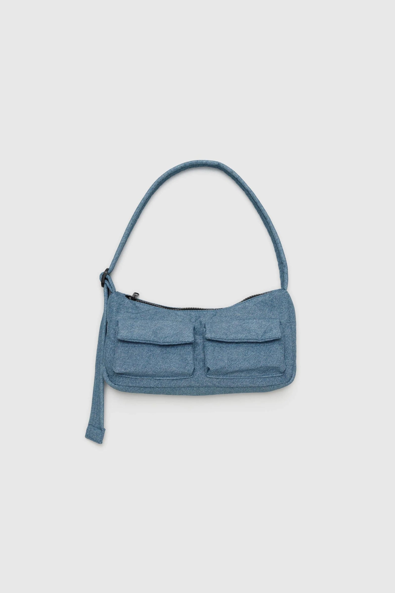 BAGGU Cargo Shoulder Bag in Digital Denim
