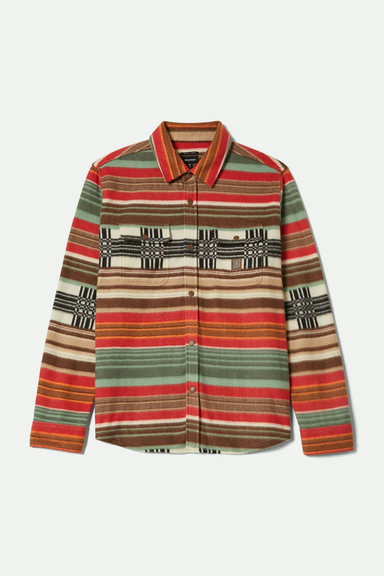 Men's Brixton Bowery Arctic Stretch Fleece in Multi Blanket Stripe