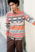 Men's Brixton Bowery Arctic Stretch Fleece in Multi Blanket Stripe