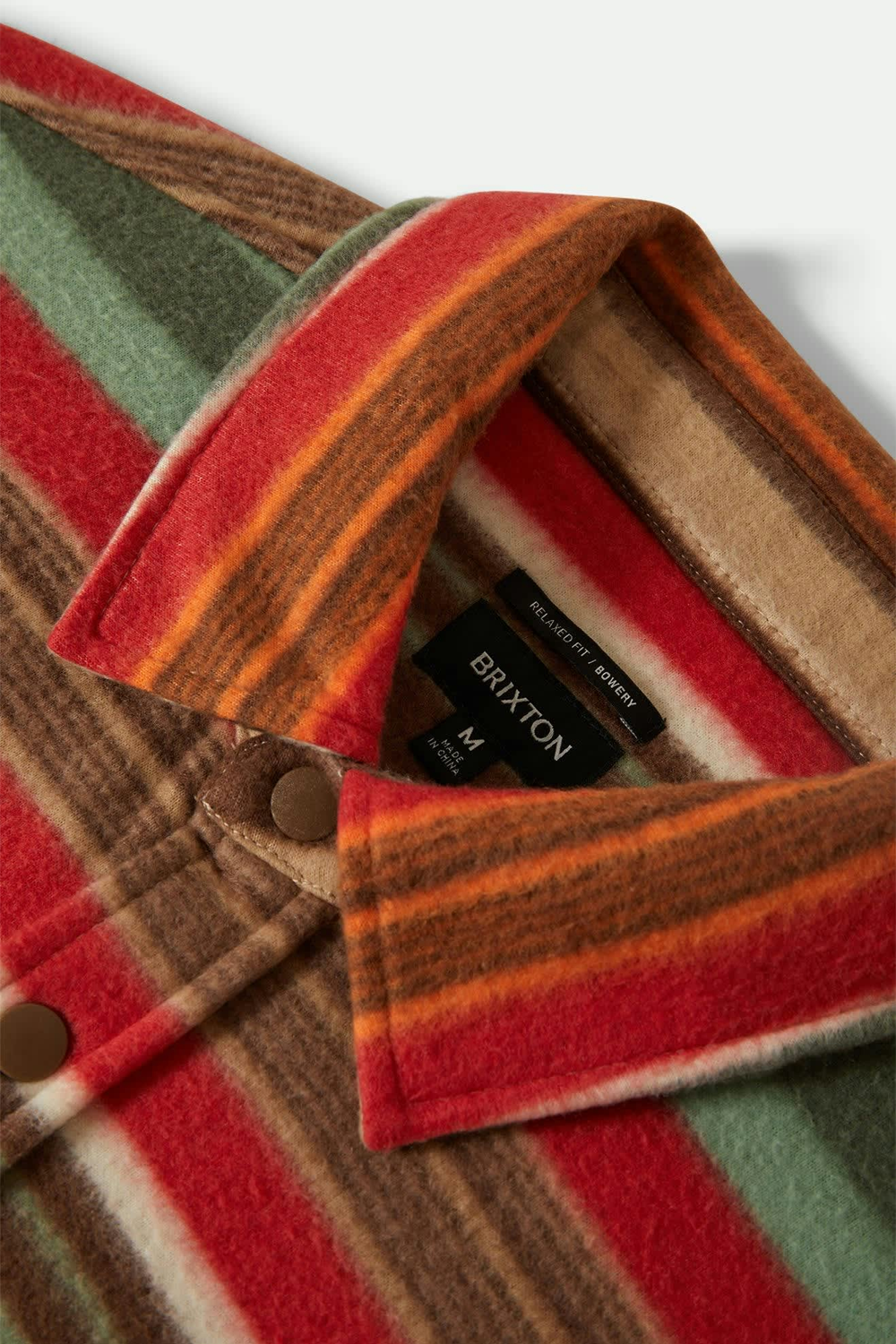 Men's Brixton Bowery Arctic Stretch Fleece in Multi Blanket Stripe
