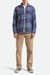 Men's Brixton Bowery Flannel in Bering Sea, Indigo & Adrenaline Rush