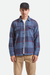 Men's Brixton Bowery Flannel in Bering Sea, Indigo & Adrenaline Rush