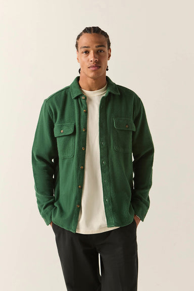 Men's Brixton Bowery Textured Twill Overshirt