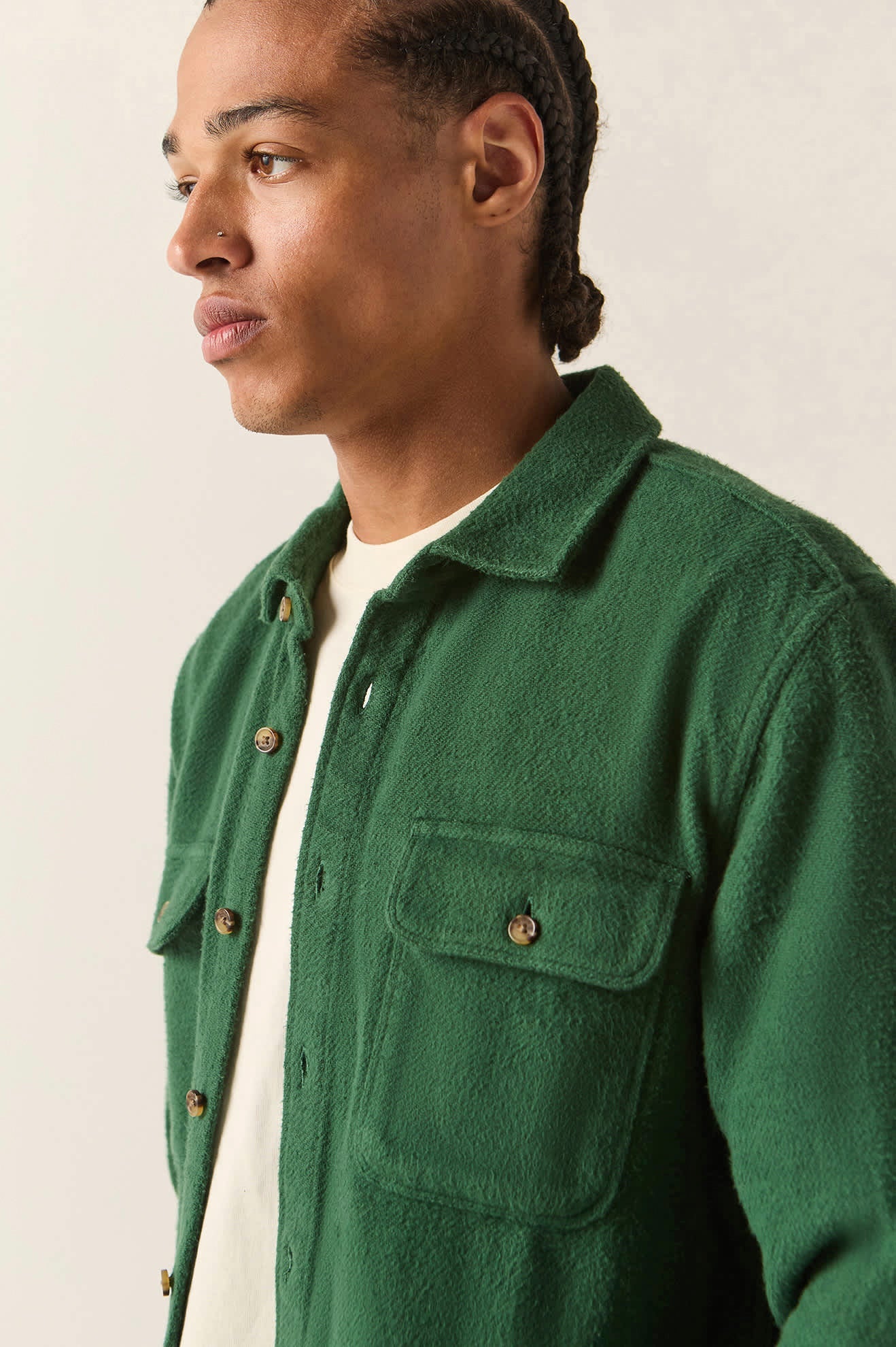 Men's Brixton Bowery Textured Twill Overshirt