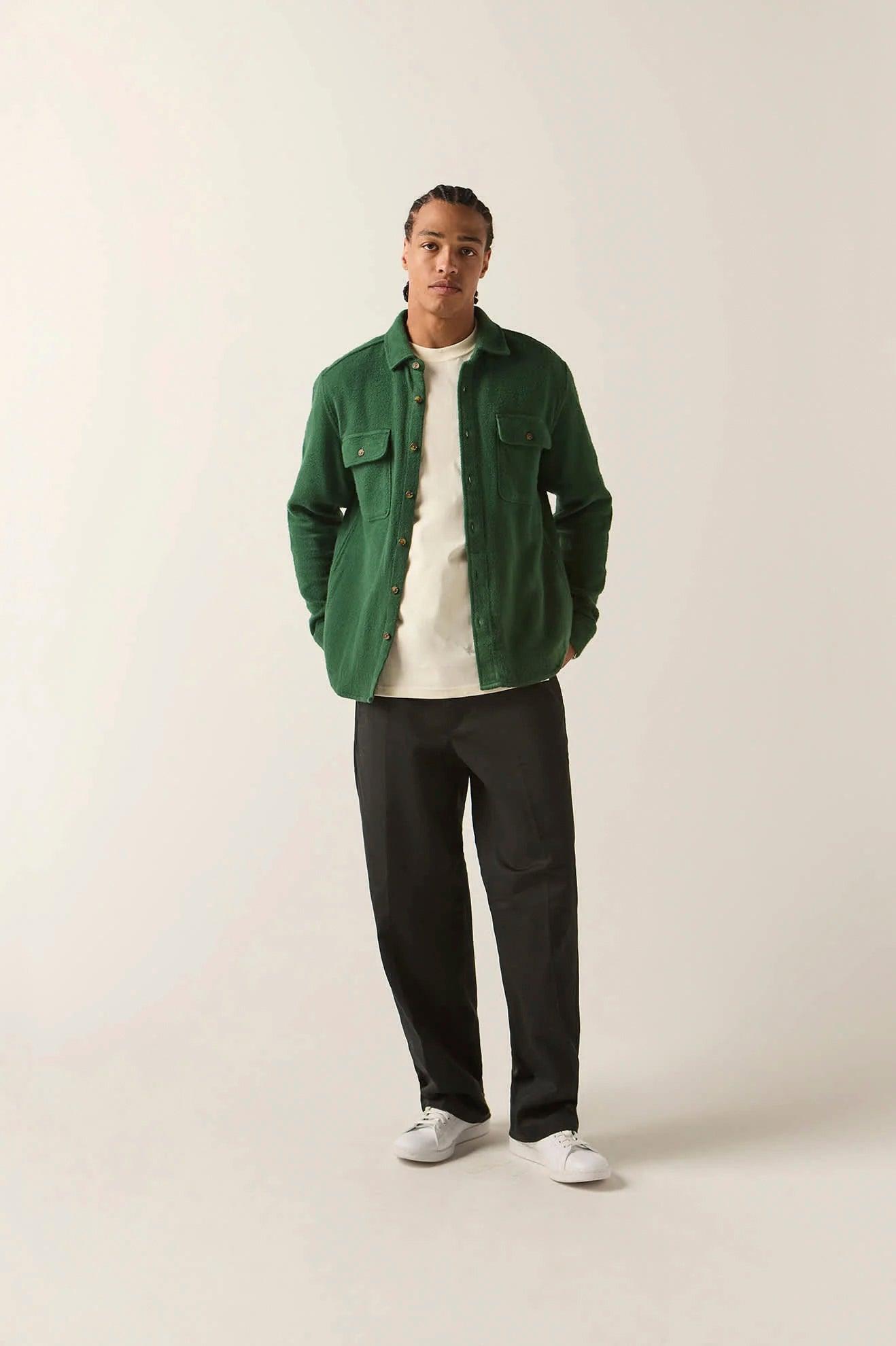 Men's Brixton Bowery Textured Twill Overshirt