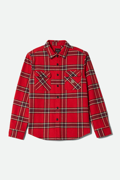 Men's Brixton Bowery Heavyweight Flannel in Adrenaline Rush