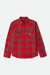 Men's Brixton Bowery Heavyweight Flannel in Adrenaline Rush