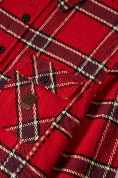Men's Brixton Bowery Heavyweight Flannel in Adrenaline Rush