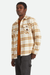 Men's Brixton Bowery Heavyweight Flannel in Whitecap & Pinecone Brown