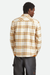 Men's Brixton Bowery Heavyweight Flannel in Whitecap & Pinecone Brown