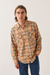 Men's Brixton Bowery Flannel in Khaki & Multi Colour