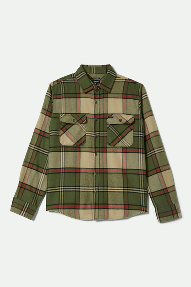 Men's Bowery Flannel in Wild Green & Adrenaline Rush
