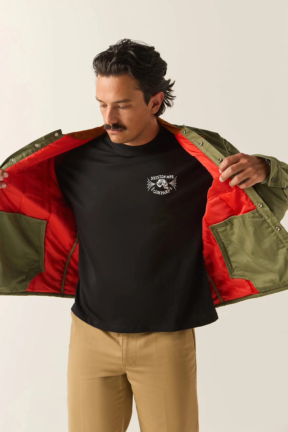 Men's Brixton Cass II Jacket in Olive Surplus