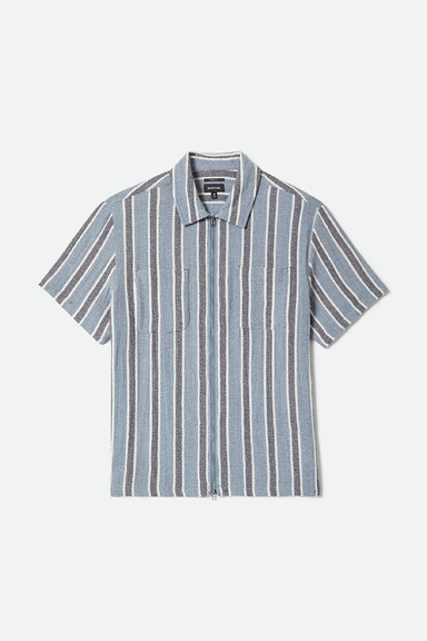 Men's Brixton Dexter Textured Stripe S/S Woven