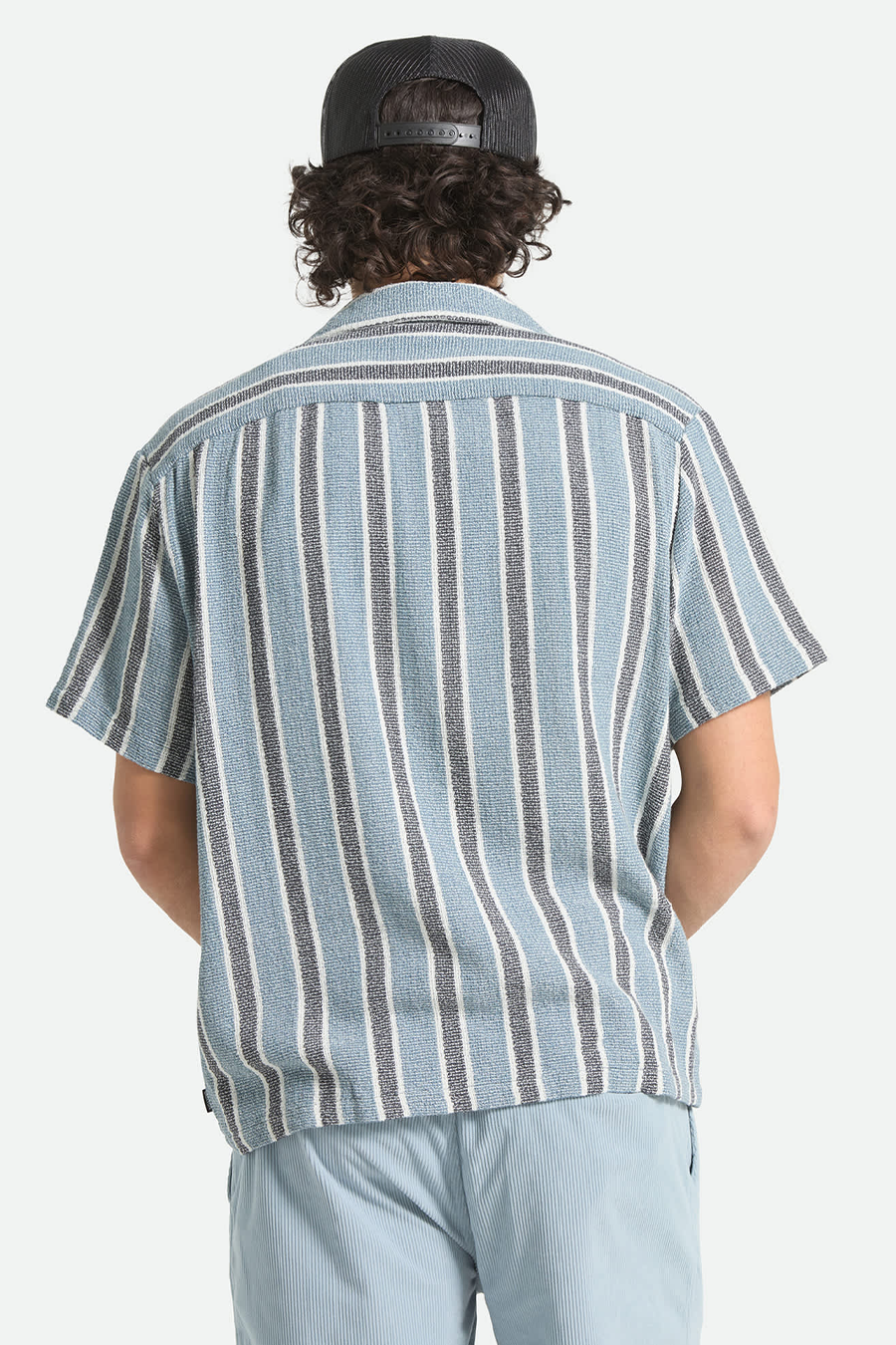 Men's Brixton Dexter Textured Stripe S/S Woven