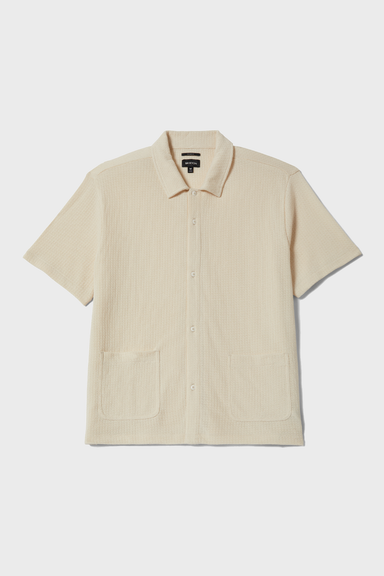 Men's Brixton Poolside SS Knit in Off White