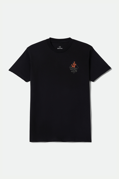Men's Brixton Steady S/S Tee in Black