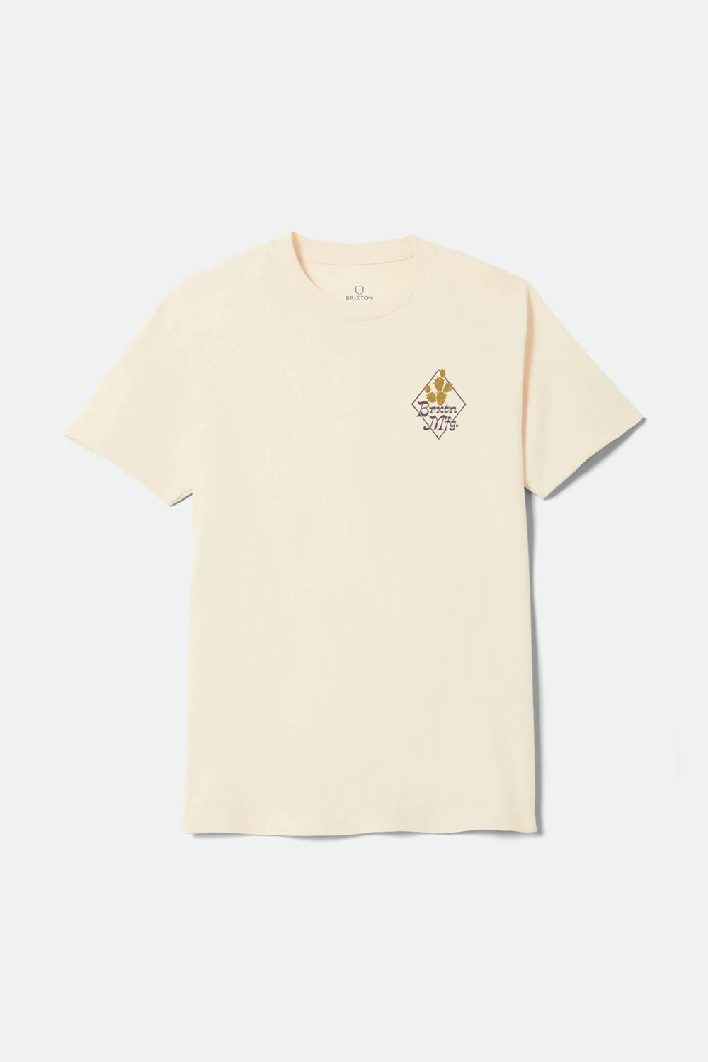 Men's Brixton Steady S/S Tee in Cream