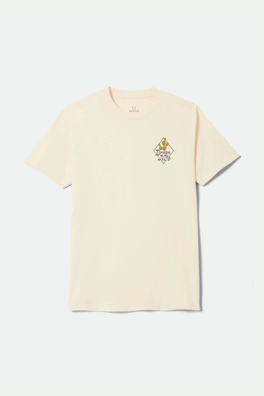 Men's Brixton Steady S/S Tee in Cream