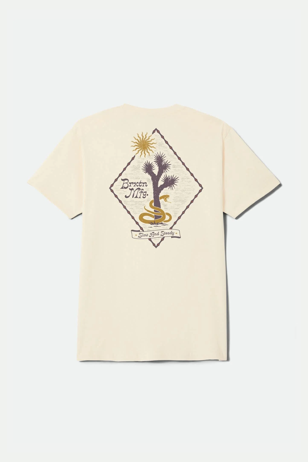 Men's Brixton Steady S/S Tee in Cream