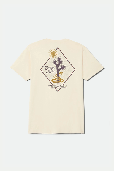 Men's Brixton Steady S/S Tee in Cream