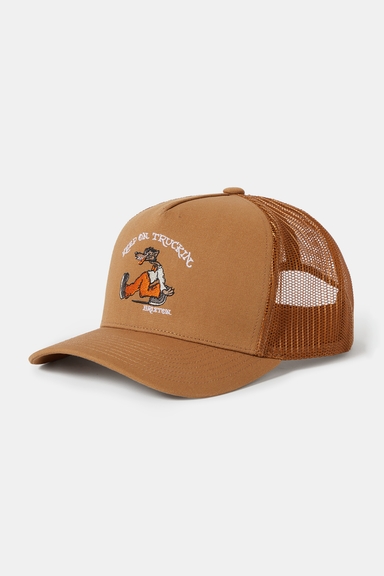 Brixton Stride MP Trucker Hat in Washed Copper