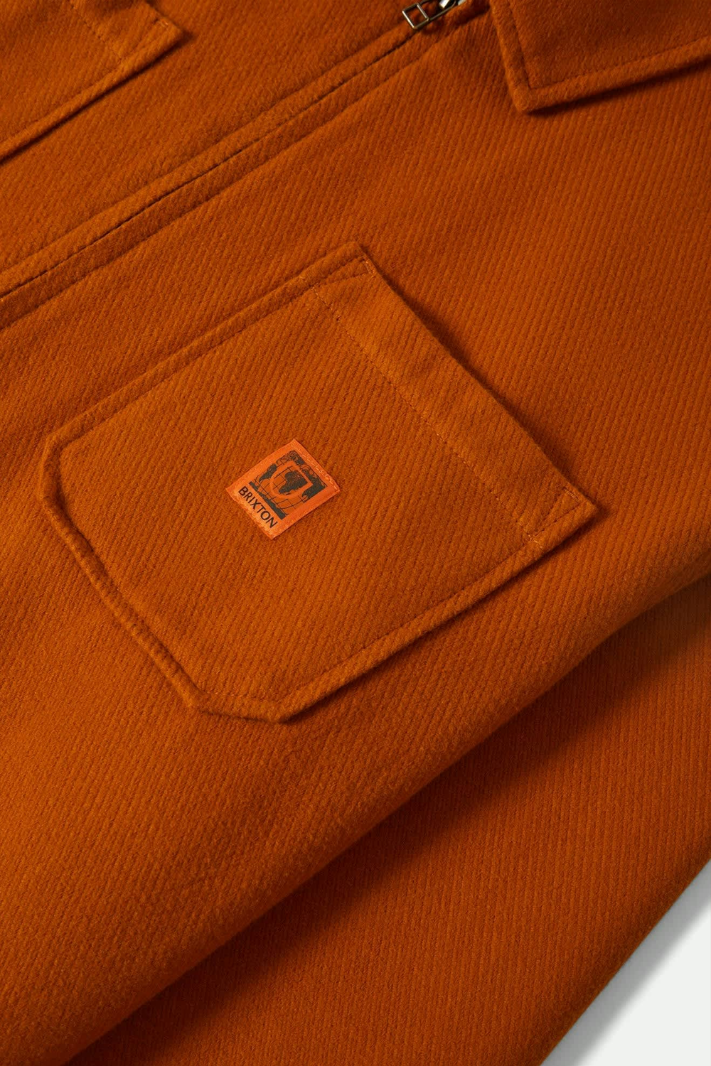 Brixton Union Zip Flannel in Rustic Caramel