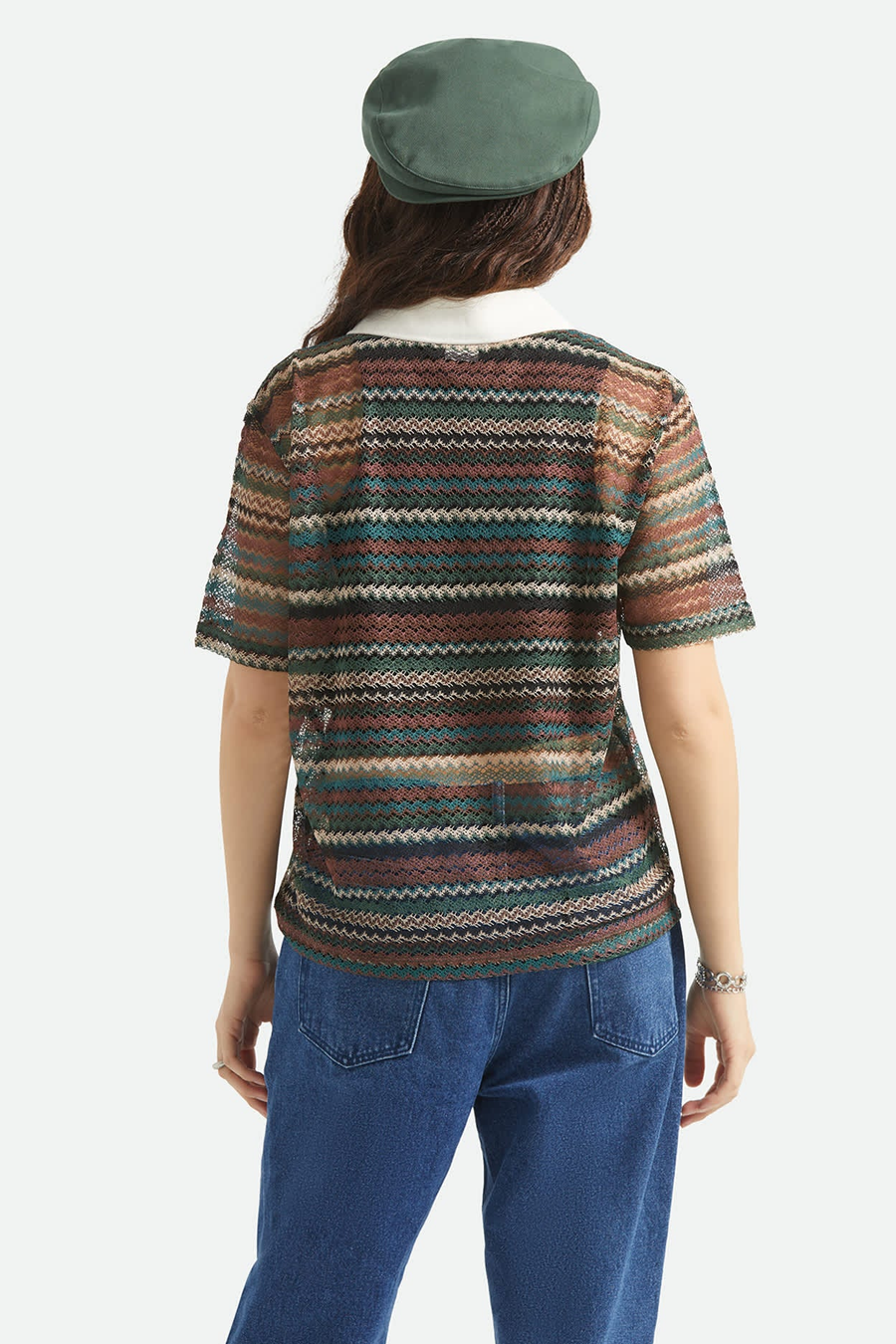 Women's Brixton Varsity Tee in Multi Retro Stripe