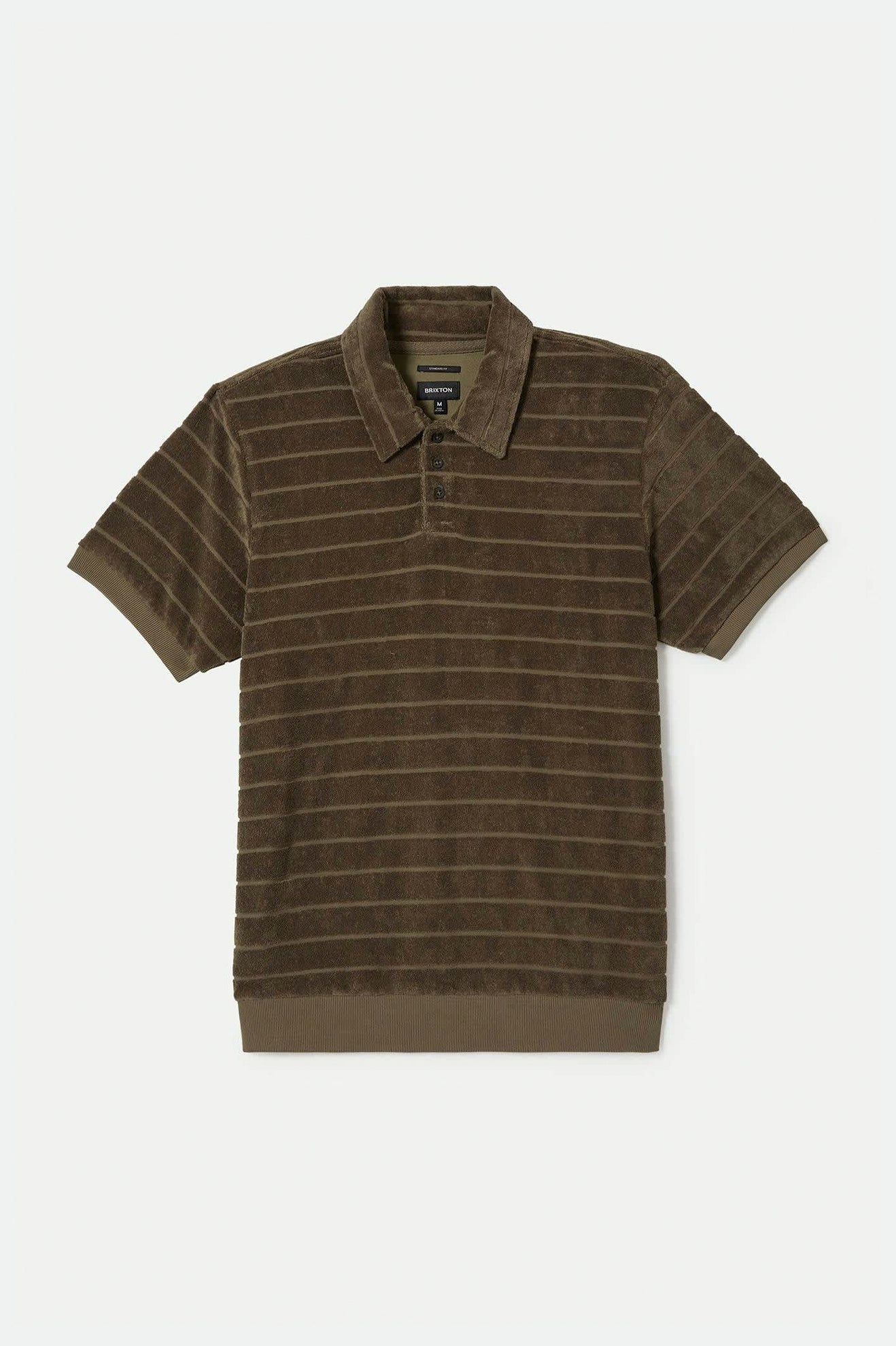 Men's Brixton Weekend Terry Cloth S/S Polo in Ivy Green