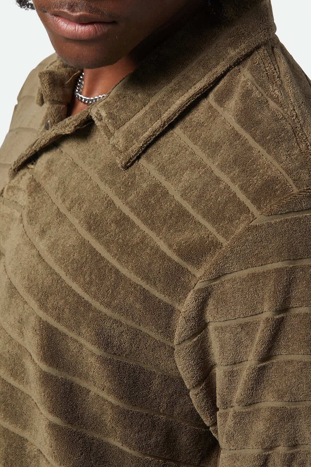 Men's Brixton Weekend Terry Cloth S/S Polo in Ivy Green