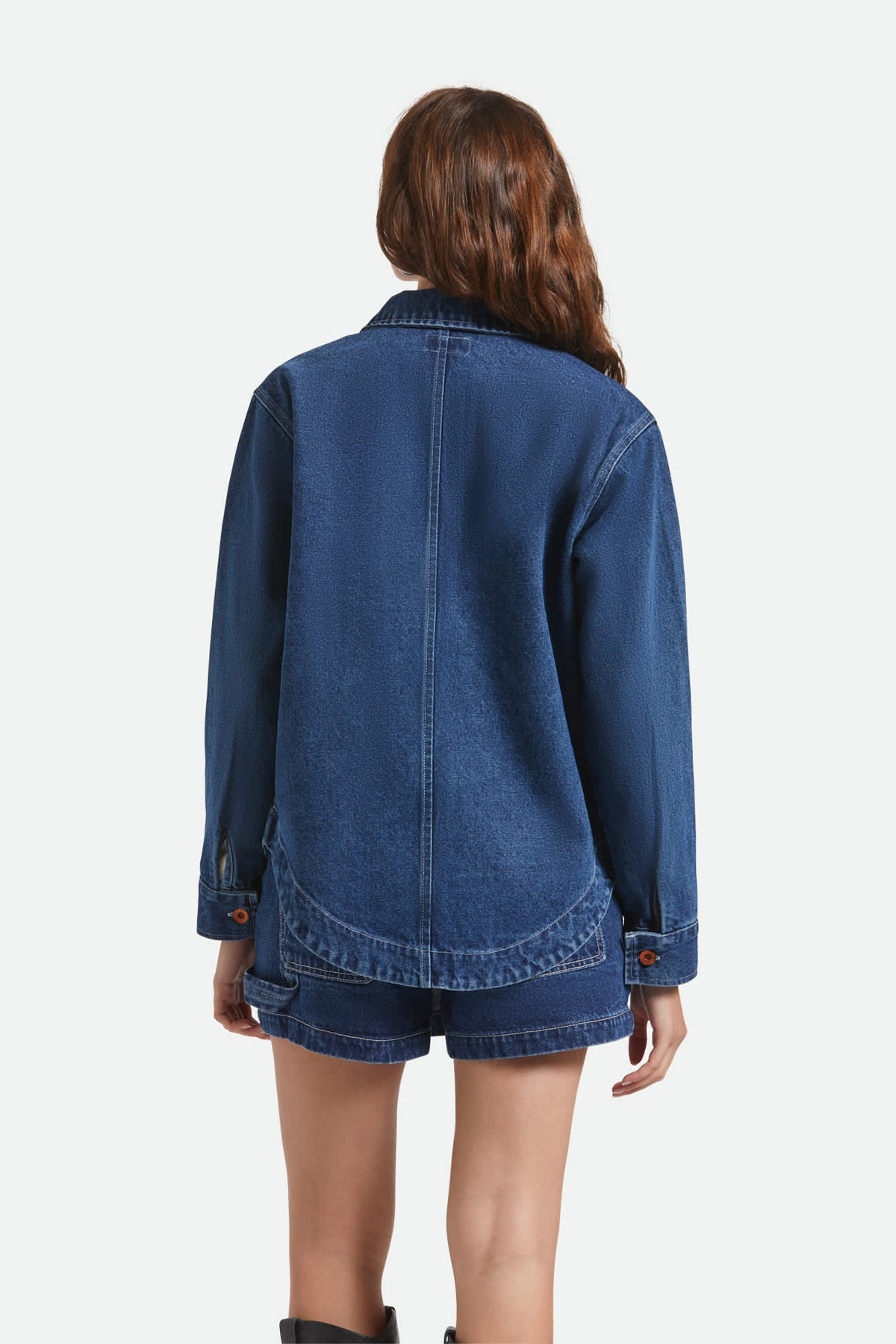 Women's Brixton Durham Shirt Jacket in Rinse Denim