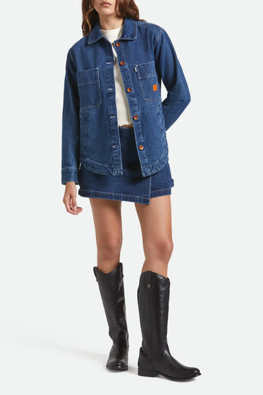 Women's Brixton Durham Shirt Jacket in Rinse Denim