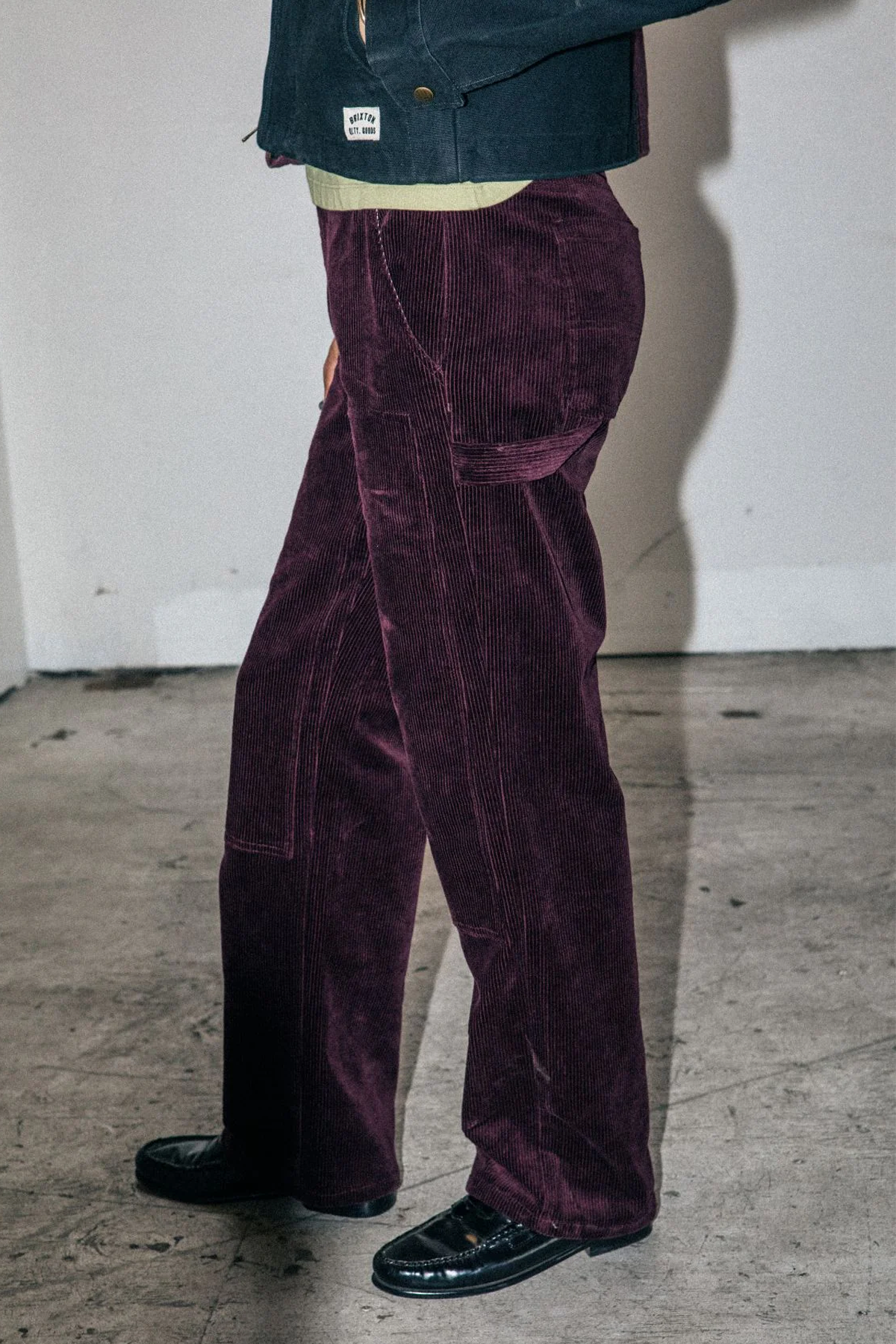 Women's Brixton Essex Patched Painter Pant in Port