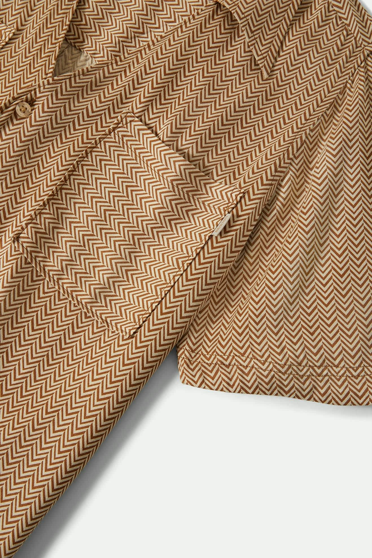 Women's Brixton Hudson Lounge S/S Woven in Washed Copper & Whitecap