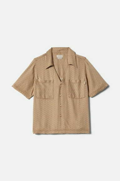 Women's Brixton Hudson Lounge S/S Woven in Washed Copper & Whitecap