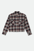 Women's Brixton Bowery Crop Overshirt in Washed Black Plaid