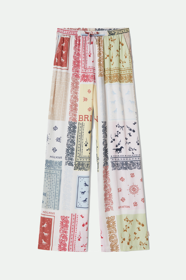 Women's Brixton Silky Hudson Lounge Pant in Multi Colour Bandana