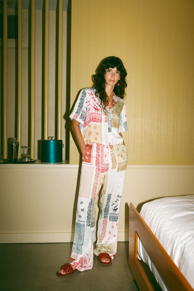 Women's Brixton Silky Hudson Lounge Pant in Multi Colour Bandana
